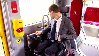 Haltebügel für Rollstuhlfahrer