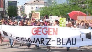 Demo gegen ÖVP-FPÖ-Regierung