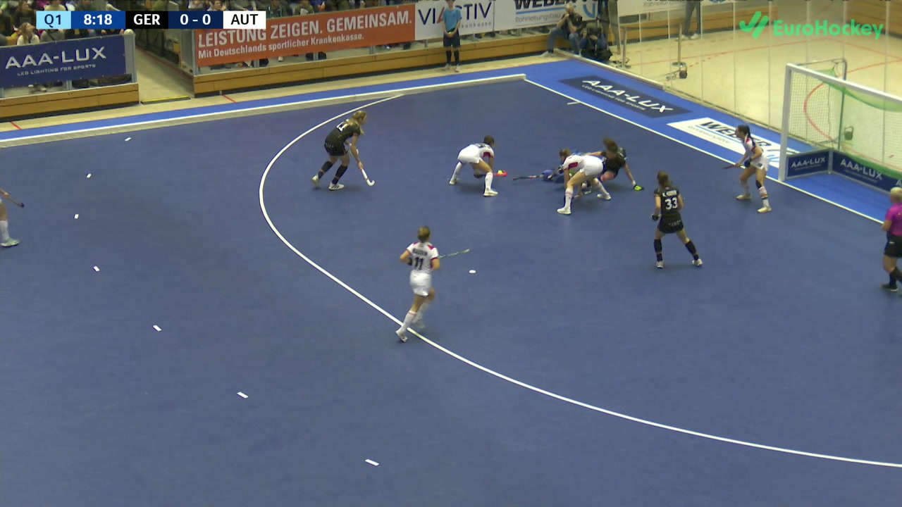Hallenhockey EM Damen 2024 Semifinale 2, Österreich Deutschland (in