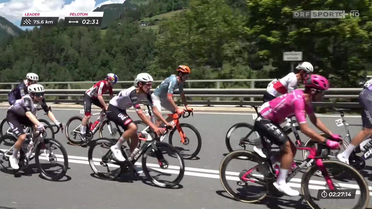 Excitement during the third stage of the Tour of Austria